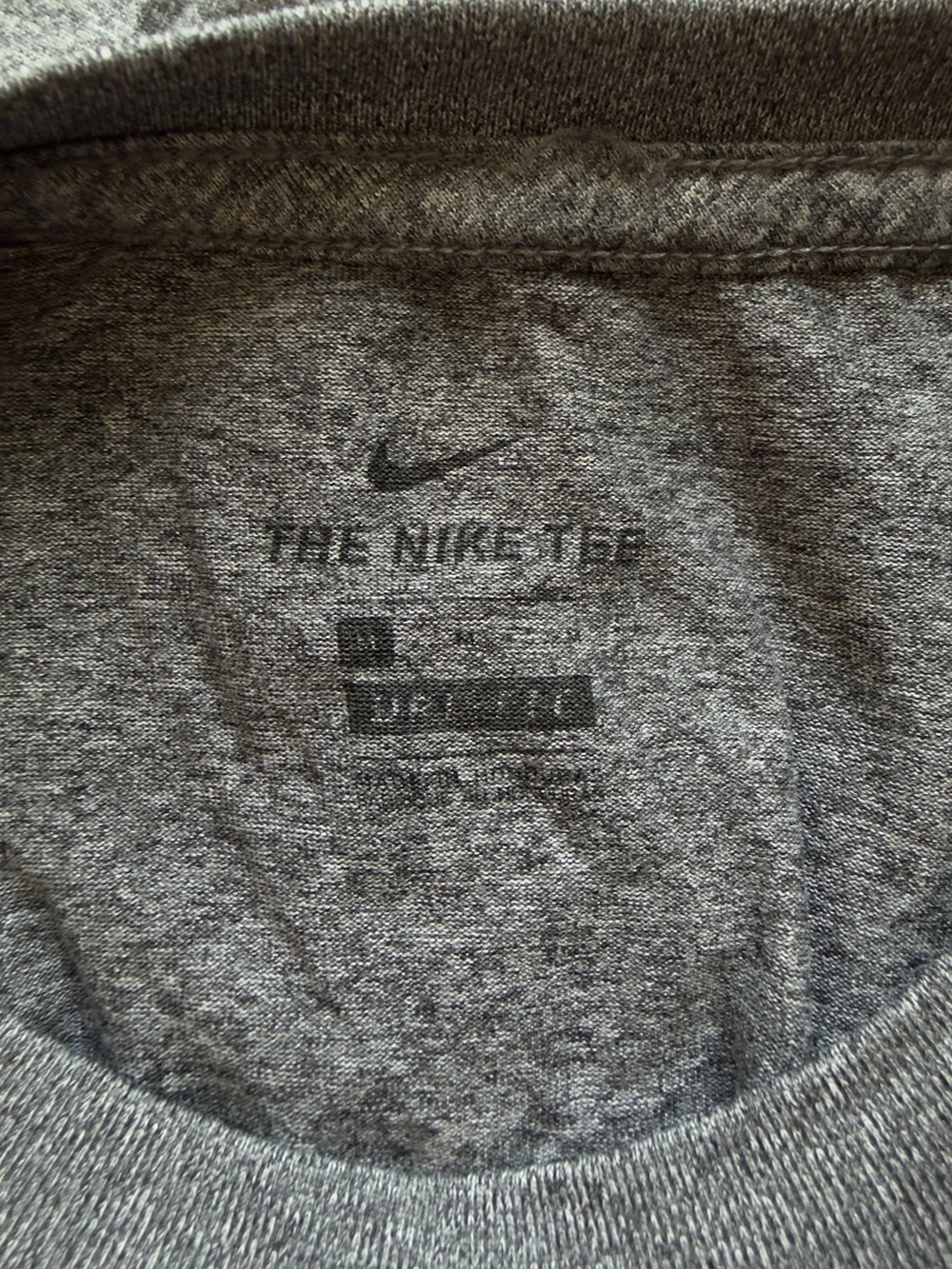 Nike Gray Short Sleeve Dri-FIT Tee with White Swoosh - Picture 3 of 3